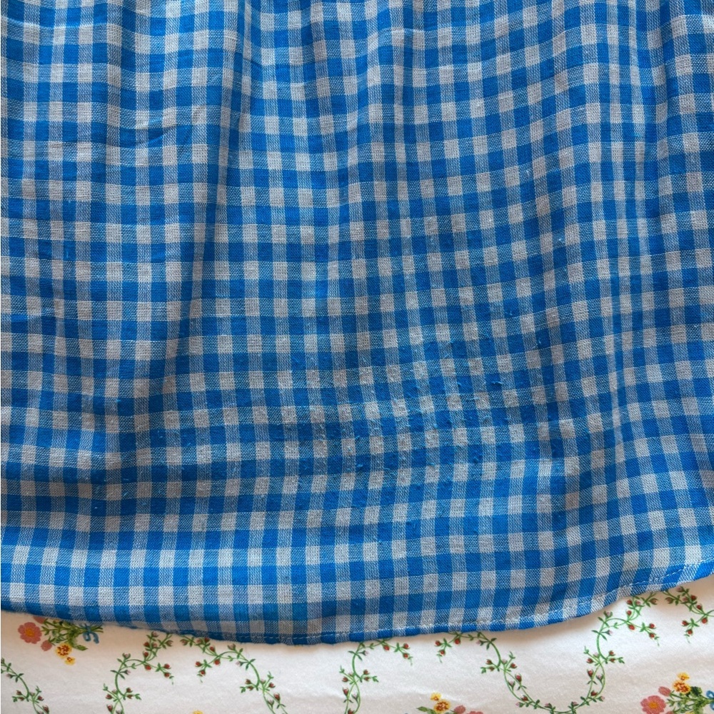 Hunter Bell Blue Gingham Ruffle Top - Picture 5 of 6